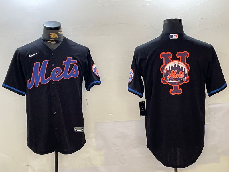 Men New York Mets Blank Black Game 2024 Nike MLB Jersey style 4